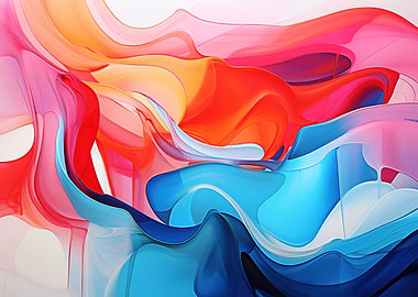Abstract Colorful Fluid Art