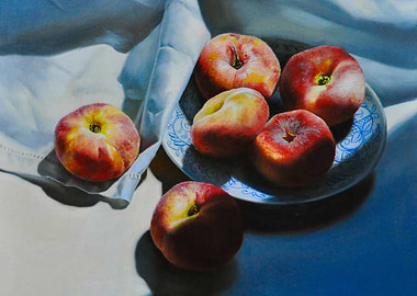 Still Life with Peaches and Plate