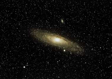 Andromeda Galaxy in Starry Night Sky