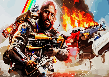 Futuristic Soldier in Action