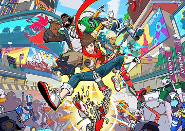 Game-Style Group Action Scene