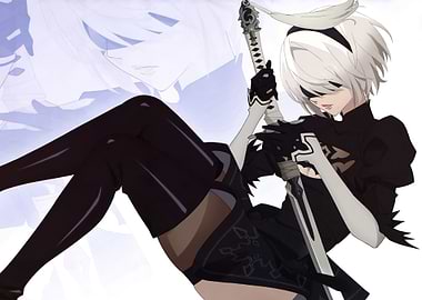 2B Nier Automata Anime Illustration
