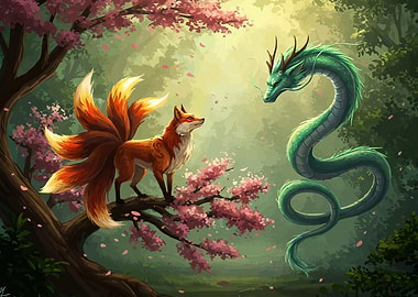 Nine-Tailed Fox Dragon Encounter