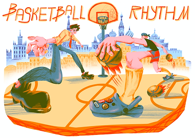 Basketball Rhythm Illustration