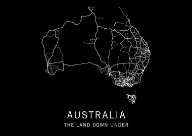 Australia Road Map - The Land Down Under