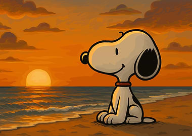 Snoopy at Sunset Beach