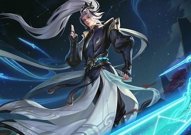 Anime Character with White Hair