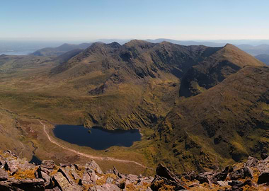 McGillyCuddy Reeks from Carrauntoohil, Kerry mountains, Killarney, Ireland
