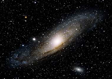 Andromeda Galaxy in Starry Night Sky