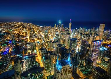 Chicago Skyline at Night