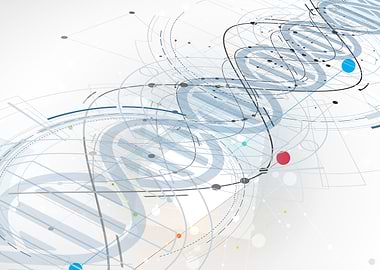 Abstract DNA Helix Technology Background