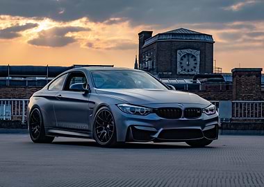 Sleek Gray BMW M4 Coupe