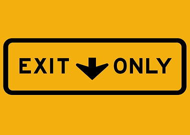 Exit Only Sign