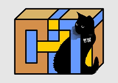 Black Cat in a Cat Box