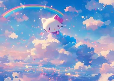 Hello Kitty in the Clouds