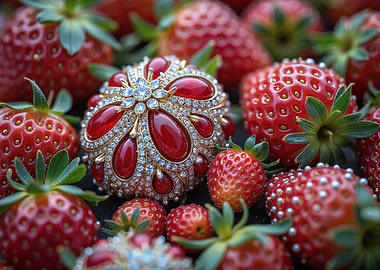 Strawberries and Jewelry Still Life