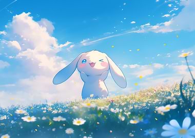 Cinnamoroll in a Flower Field