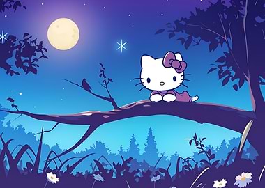 Hello Kitty Night Scene