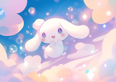 Cinnamoroll in the clouds