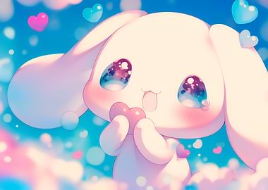 Cute Cinnamoroll with Hearts
