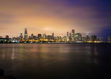 Chicago Skyline at Night