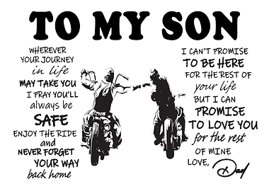 To My Son Motorcycle Father day Gift