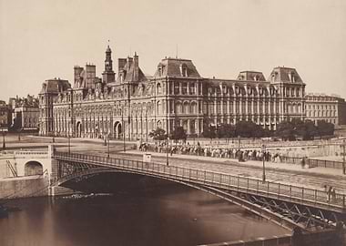 Hôtel de Ville, Paris, Vintage Photo