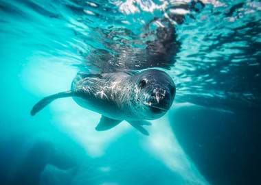 Leopard Seal Underwater Portrait