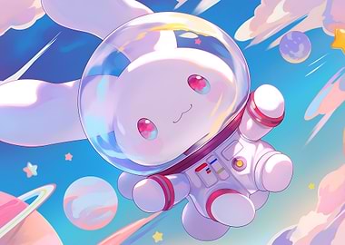 Cinnamoroll Astronaut in Space