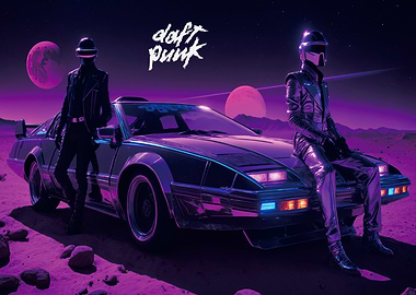 Daft Punk Retro Futuristic Car