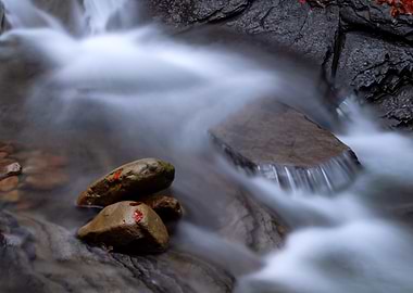 Flowing Stream with Rocks