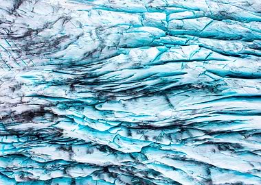 Aerial View of Glacier Texture