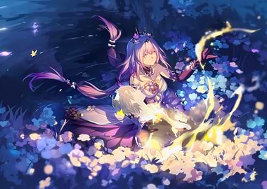 Girl in Floral Fantasy