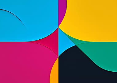 Abstract Colorful Geometric Shapes