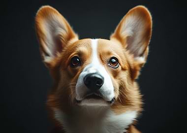 Corgi Dog Portrait