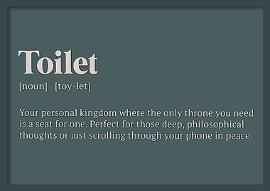 Toilet Definition Print