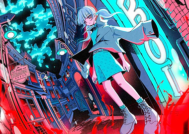 Anime Girl in Urban Setting