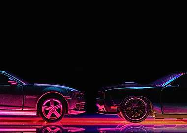 Camaro vs Challenger Neon