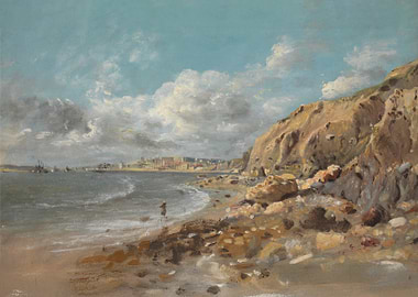 Coast Scene at Cullercoats near Whitley Bay