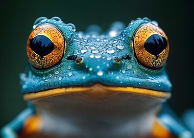 Close-up of a Colorful Frog