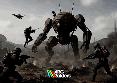 Landscape Arc Raiders Grayscale Art