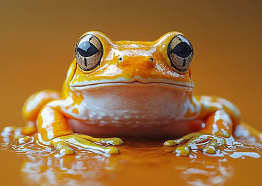 Orange Frog Portrait
