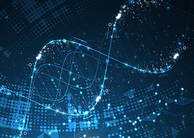 Abstract Blue Technology Network