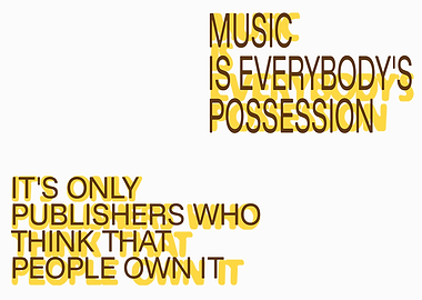 Music is Everybody's Possession Text Art