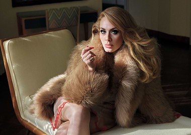 Adele in Fur Coat Portrait