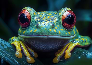 Red-Eyed Tree Frog Portrait