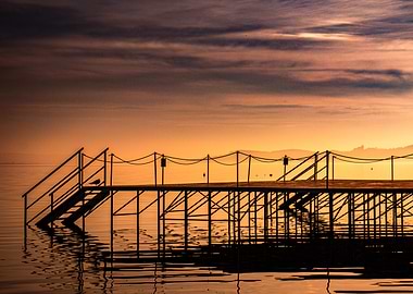 Sunset Pier Silhouette