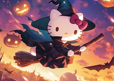Hello Kitty Halloween Witch