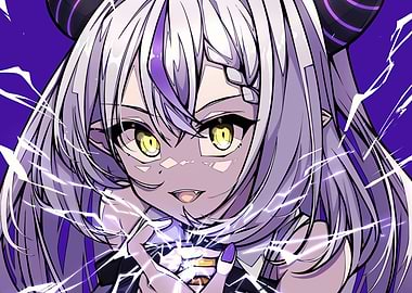 Anime Girl with Lightning Powers