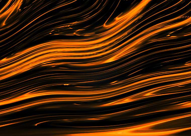 Abstract Orange Lines on Black Background